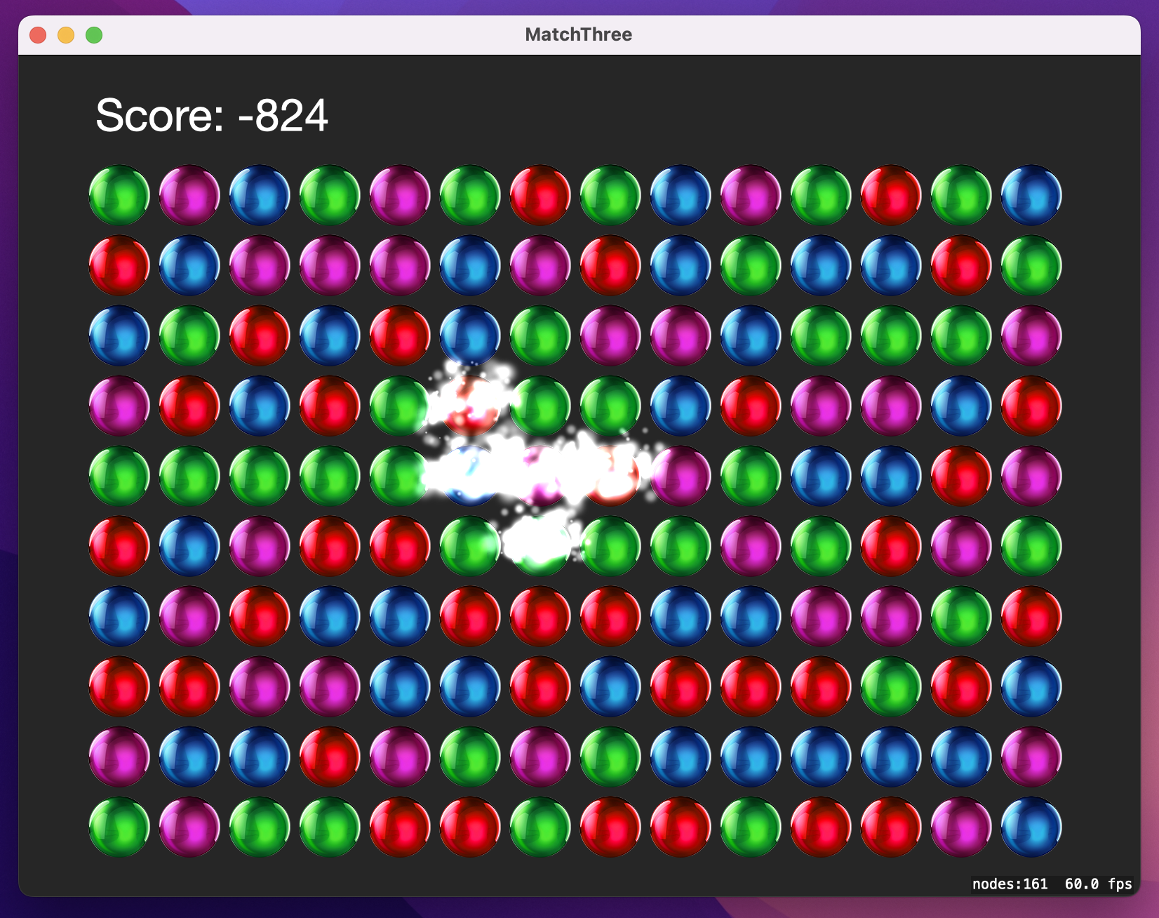 A cloud of white smoke is overlaid on the game window.