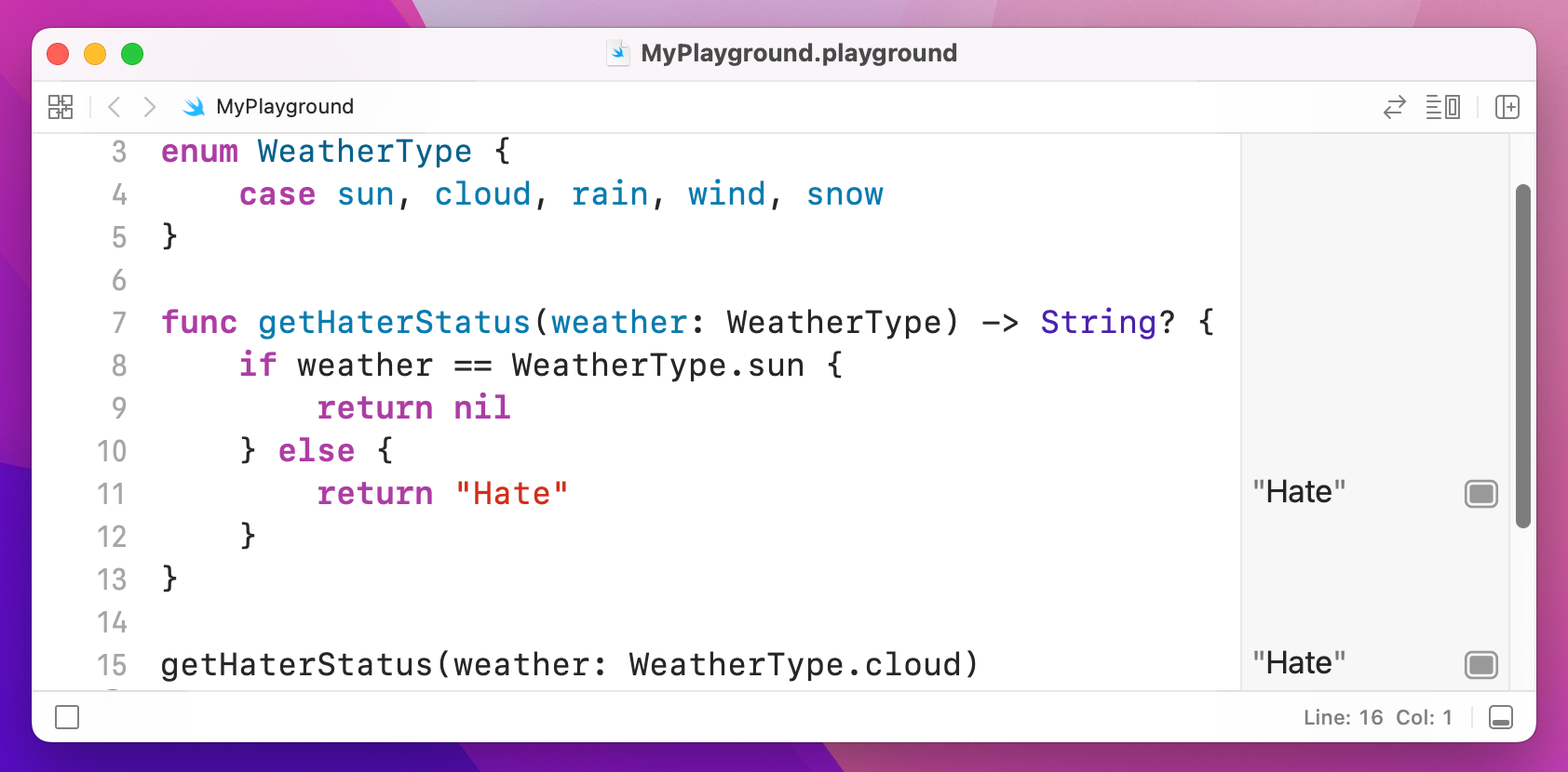`getHaterStatus` still returns “Hate”.