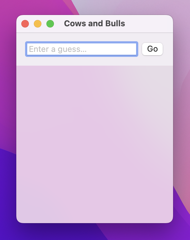 Our list shows a translucent “frosted glass” effect when the window is selected.