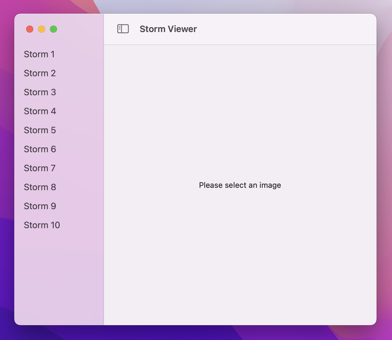 StormViewer's horizontal now runs to the top of the window.