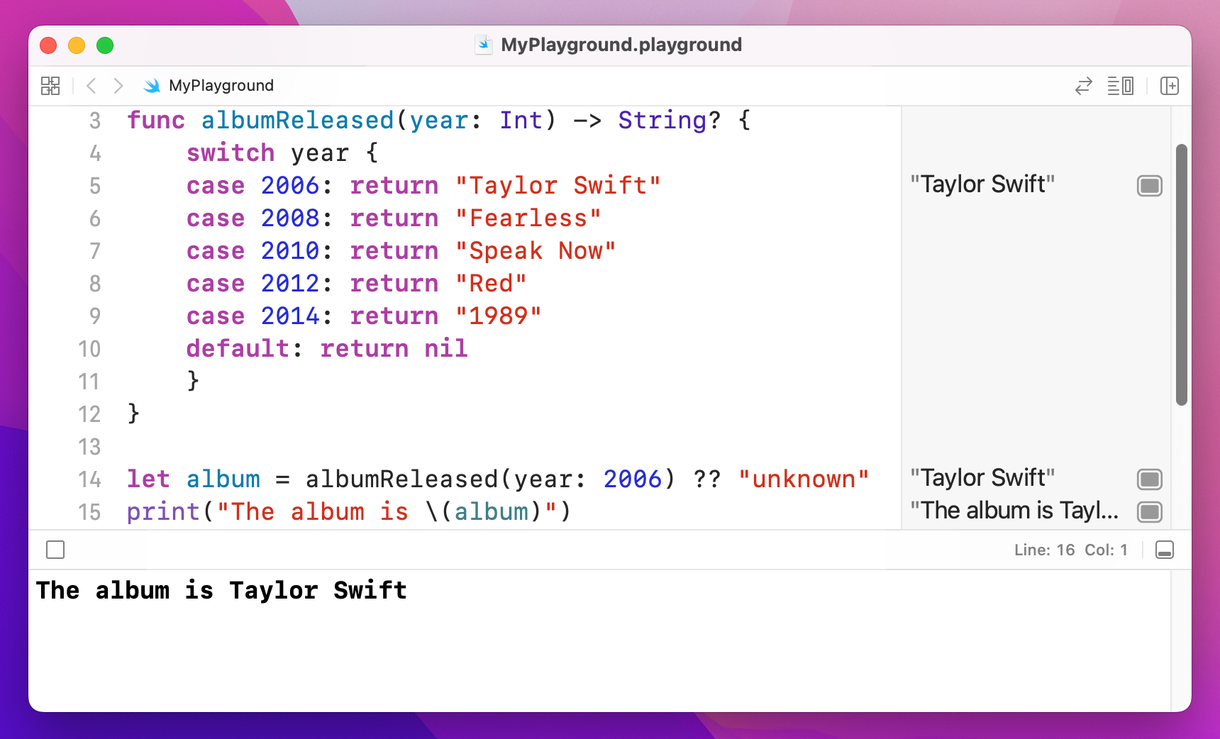 `album` is no longer an Optional.