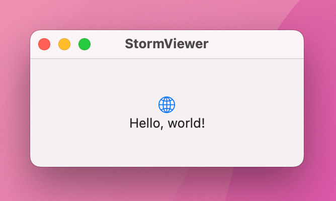 The tiny “Hello World” starter app. Smells like potential.
